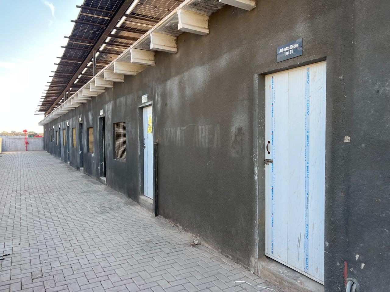 Asbestos decon unit at the Ayan Ship Breakers yard, Gadani